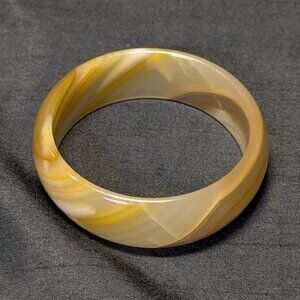 Vintage mexican agate thick bangle - agate tiger eye bangle - aprox 68 mm